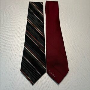 Vintage Oscar de la Renta Ties Lot of 2
